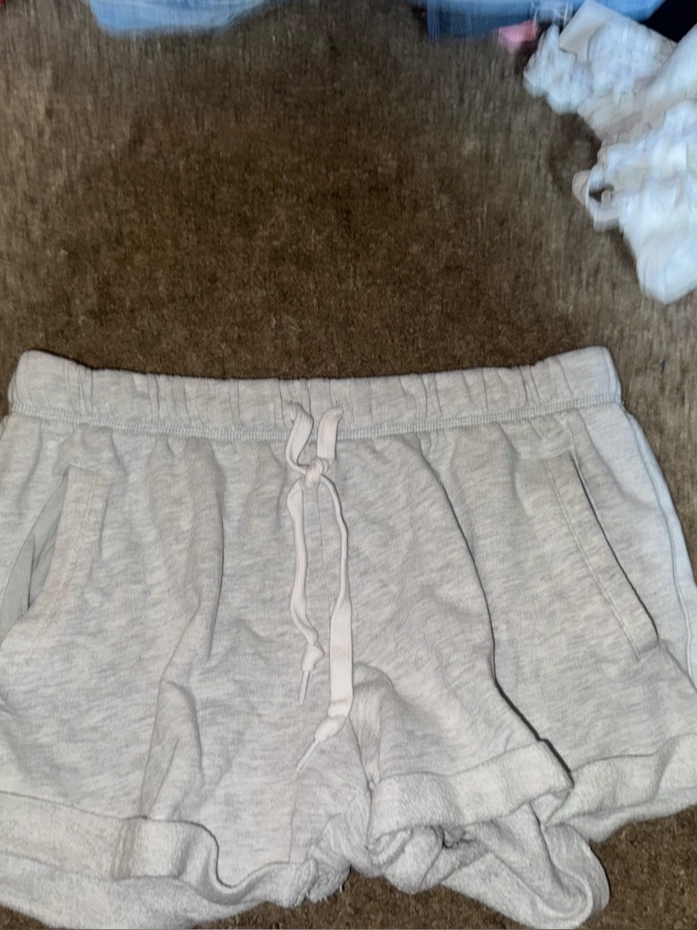 PINK Victoria's Secret Light Gray Lounge Shorts